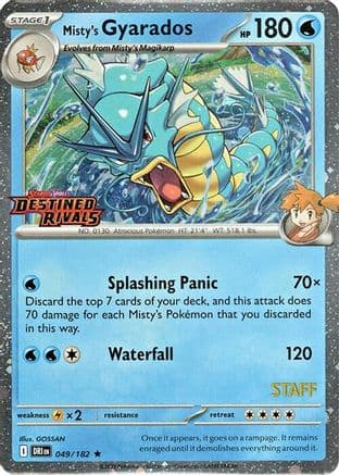 Misty's Gyarados (Prerelease) [Staff] 049- Miscellaneous Cards & Products Holofoil