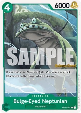 Bulge-Eyed Neptunian (OP11-027) - A Fist of Divine Speed Release Event Cards
