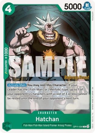 Hatchan (OP11-034) - A Fist of Divine Speed Release Event Cards