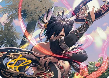 Dancer's Chakrams Art Card (Gold-Stamped Signature) (024) [Art Series: FINAL FANTASY]