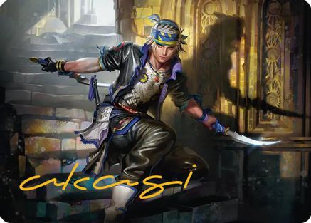 Locke Cole Art Card (Gold-Stamped Signature) |  (015) [Art Series: FINAL FANTASY]