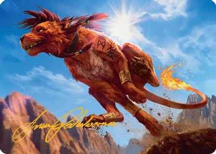 Red XIII, Proud Warrior Art Card (Gold-Stamped Signature) |  (030) [Art Series: FINAL FANTASY]