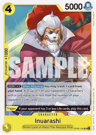 Inuarashi (Reprint) (OP06-100) - Starter Deck 28: GREEN/YELLOW Yamato