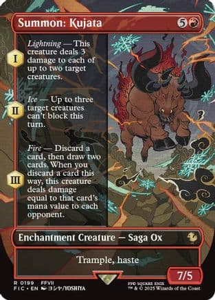 Summon: Kujata (Borderless) (199) [Commander: FINAL FANTASY]  Foil