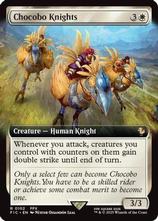 Chocobo Knights (Extended Art) (102) [Commander: FINAL FANTASY]  Foil