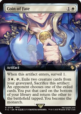 Coin of Fate (Extended Art) (104) [Commander: FINAL FANTASY]  Foil
