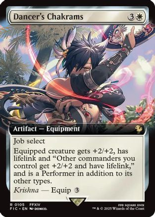 Dancer's Chakrams (Extended Art) (105) [Commander: FINAL FANTASY]  Foil