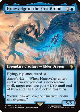 Hraesvelgr of the First Brood (Extended Art) (142) [Commander: FINAL FANTASY]