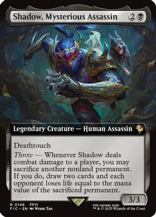 Shadow, Mysterious Assassin (Extended Art) (148) [Commander: FINAL FANTASY]