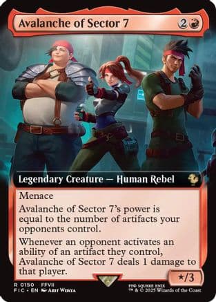 Avalanche of Sector 7 (Extended Art) (150) [Commander: FINAL FANTASY]  Foil