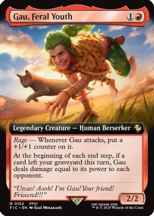 Gau, Feral Youth (Extended Art) (152) [Commander: FINAL FANTASY]