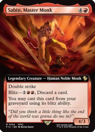 Sabin, Master Monk (Extended Art) (154) [Commander: FINAL FANTASY]  Foil