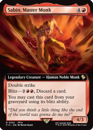Sabin, Master Monk (Extended Art) (154) [Commander: FINAL FANTASY]  Foil