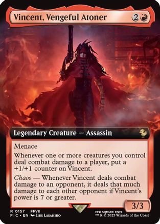 Vincent, Vengeful Atoner (Extended Art) (157) [Commander: FINAL FANTASY]  Foil