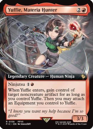 Yuffie, Materia Hunter (Extended Art) (158) [Commander: FINAL FANTASY]  Foil