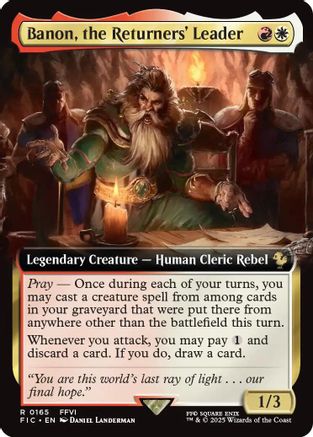 Banon, the Returners' Leader (Extended Art) (165) [Commander: FINAL FANTASY]