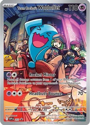 Team Rocket's Wobbuffet 203- SV Scarlet & Violet Promo Cards Holofoil