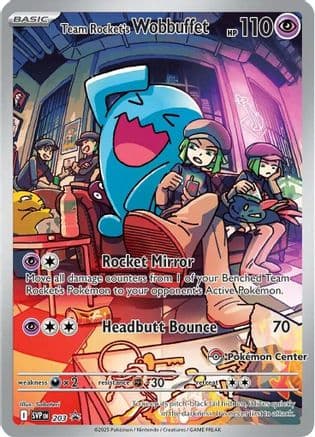 Team Rocket's Wobbuffet (Pokemon Center Exclusive) 203- SV Scarlet & Violet Promo Cards Holofoil