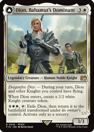 Dion, Bahamut's Dominant (016) [Prerelease Cards]  Foil