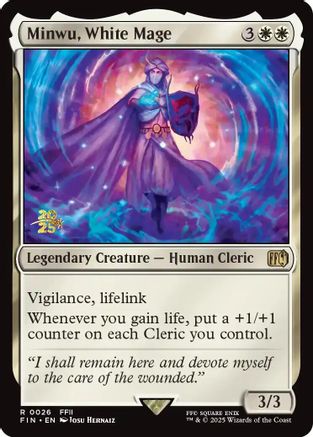 Minwu, White Mage (026) [Prerelease Cards]  Foil