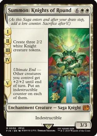 Summon: Knights of Round (036) [Prerelease Cards]  Foil
