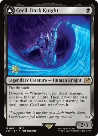 Cecil, Dark Knight (091) [Prerelease Cards]  Foil