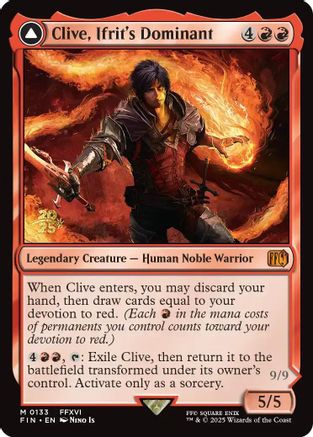 Clive, Ifrit's Dominant (133) [Prerelease Cards]  Foil