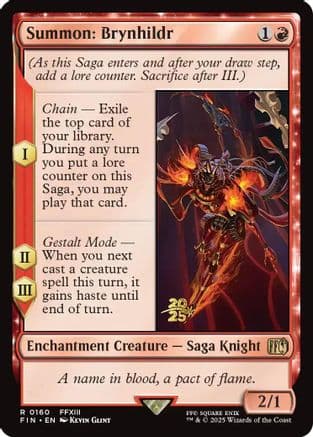 Summon: Brynhildr (160) [Prerelease Cards]  Foil