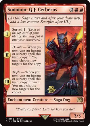 Summon: G.F. Cerberus (162) [Prerelease Cards]  Foil