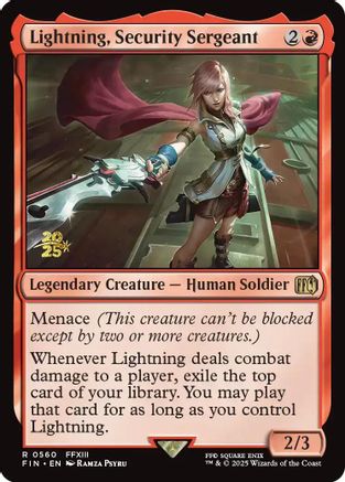 Lightning, Security Sergeant (560) [Prerelease Cards]  Foil