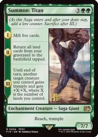 Summon: Titan (204) [Prerelease Cards]  Foil