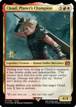 Cloud, Planet's Champion (552) [Prerelease Cards]  Foil