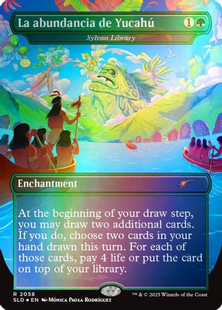 La abundancia de Yucahú - Sylvan Library (Rainbow Foil) (2058) [Secret Lair Drop Series]  Foil