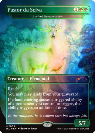 Pastor da Selva - Ancient Greenwarden (Rainbow Foil) (2059) [Secret Lair Drop Series]  Foil