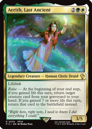 Aerith, Last Ancient (Surge Foil) (076) [Commander: FINAL FANTASY]  Foil