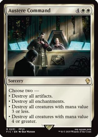 Austere Command (Surge Foil) (231) [Commander: FINAL FANTASY]  Foil