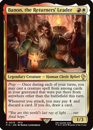 Banon, the Returners' Leader (Surge Foil) (078) [Commander: FINAL FANTASY]  Foil