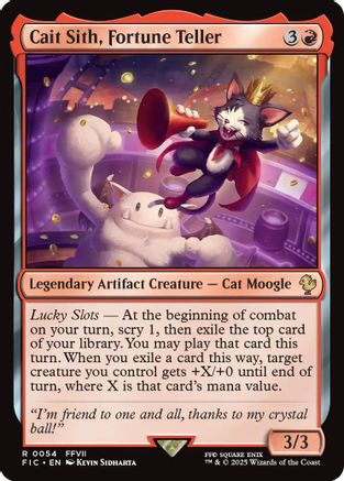 Cait Sith, Fortune Teller (Surge Foil) (054) [Commander: FINAL FANTASY]  Foil