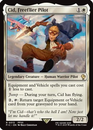 Cid, Freeflier Pilot (Surge Foil) (013) [Commander: FINAL FANTASY]  Foil