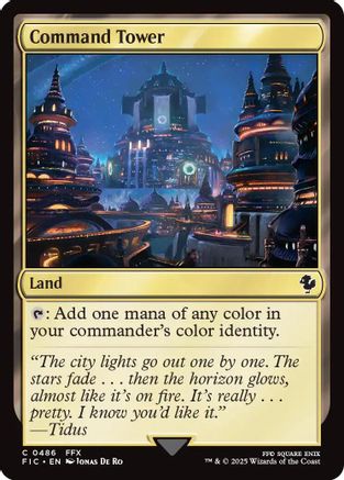 Command Tower (0486) (Surge Foil) (486) [Commander: FINAL FANTASY]  Foil