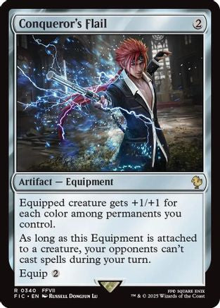 Conqueror's Flail (Surge Foil) (340) [Commander: FINAL FANTASY]  Foil
