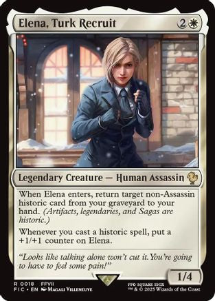 Elena, Turk Recruit (Surge Foil) (018) [Commander: FINAL FANTASY]  Foil
