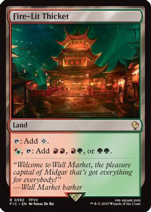 Fire-Lit Thicket (Surge Foil) (392) [Commander: FINAL FANTASY]  Foil