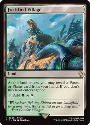 Fortified Village (Surge Foil) (396) [Commander: FINAL FANTASY]  Foil