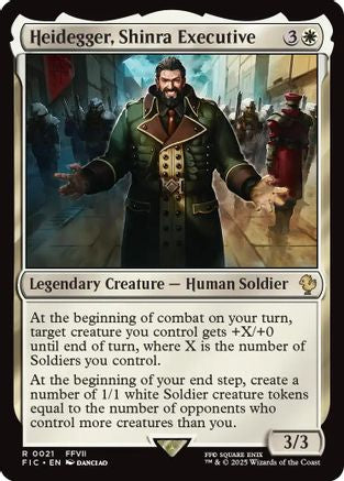 Heidegger, Shinra Executive (Surge Foil) (021) [Commander: FINAL FANTASY]  Foil