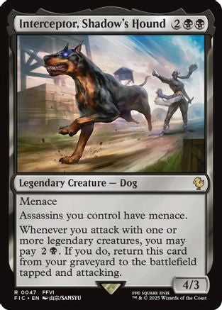 Interceptor, Shadow's Hound (Surge Foil) (047) [Commander: FINAL FANTASY]  Foil