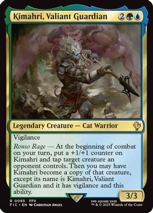 Kimahri, Valiant Guardian (Surge Foil) (085) [Commander: FINAL FANTASY]  Foil