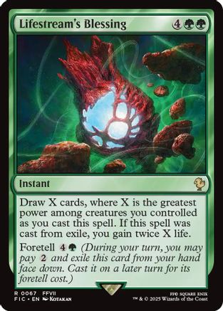 Lifestream's Blessing (Surge Foil) (067) [Commander: FINAL FANTASY]  Foil
