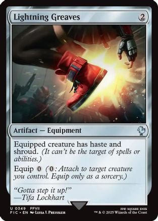 Lightning Greaves (Surge Foil) (349) [Commander: FINAL FANTASY]  Foil