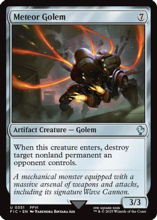Meteor Golem (Surge Foil) (351) [Commander: FINAL FANTASY]  Foil